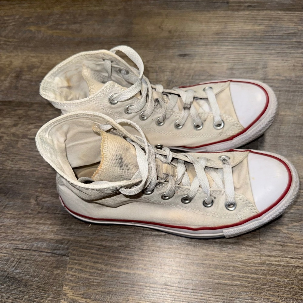 Converse Chuck Taylor All Star High Top M7650 White Canvas Sneakers Womens 7 - Picture 3 of 9
